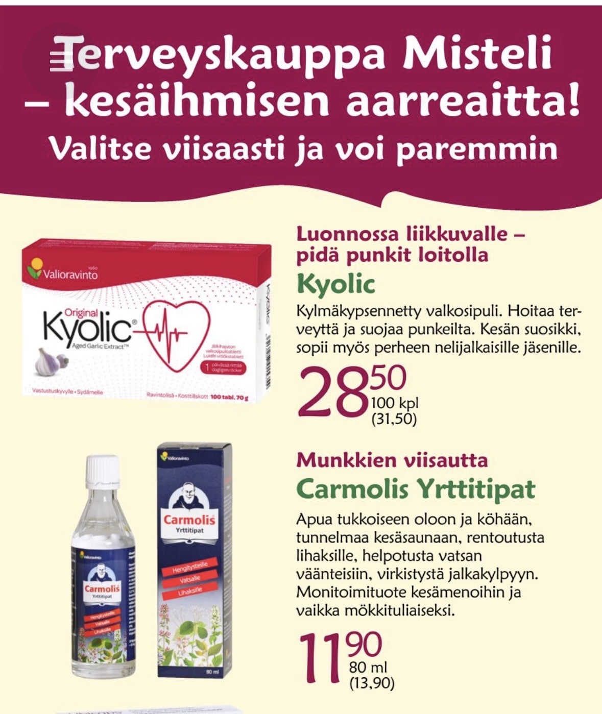 kesätarjoukset